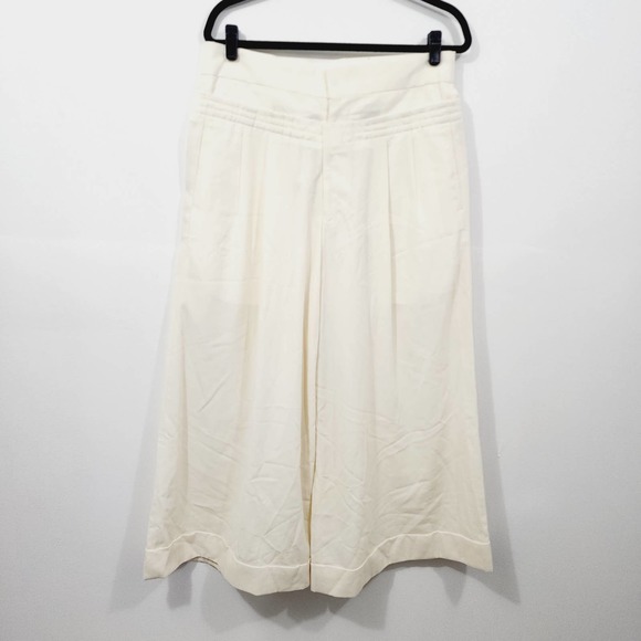 Comme Des Garcons Cotton Poly Cutting Wide Pants Ivory Women's Size M